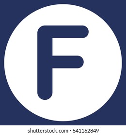 Letter F Icon Vector flat design style