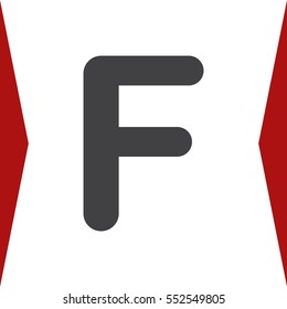 Letter F Icon Vector flat design style