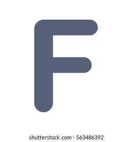 Letter F Icon Vector flat design style