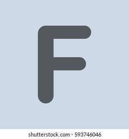 Letter F Icon Vector flat design style