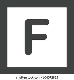 Letter F Icon Vector flat design style