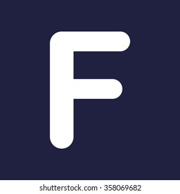 letter f  icon, vector illustration. Modern design. Flat design style
