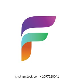 Letter F Initial Icon Logo Template