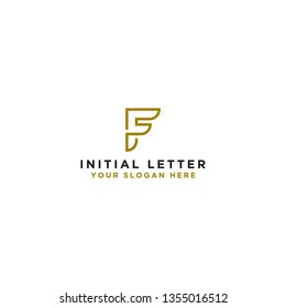 Letter F Initial icon / Monogram.- Vector inspiration logo design - Vector