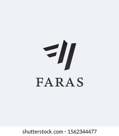 Letter F initial Monogram . 3D Logo Letter.  Luxury, simple, minimal and elegant Logo Template. Abstract emblem. Best identity for luxury brand, hotels, cafe, and boutiques.