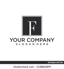 letter F initial monogram logo