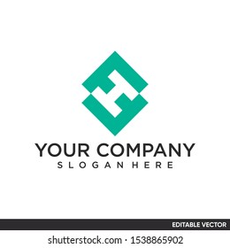 letter F initial monogram logo