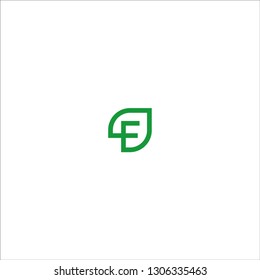 Letter F Initial natural vector logo template