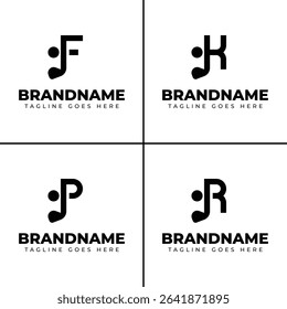 Letter F K P R Golf Logo, symbolizing precision, sport, and elegance