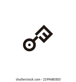 Letra F tecla, símbolo simple, geométrico simple vector logo
