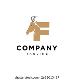 Letter F Kongoni Logo Icon Vector