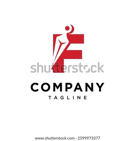 Letter F kunai Logo Icon Vector