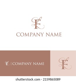 Letter F with letter L cursive logo design. initial logo for any company or business.