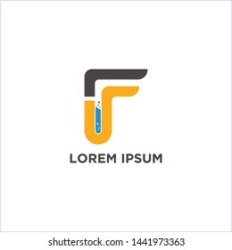 Letter F Lab Logo Template Design Vector, Emblem, Concept Design, Creative Symbol, Icon
