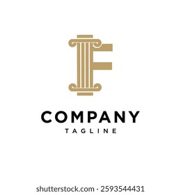 Letter F Law Logo Icon Vector