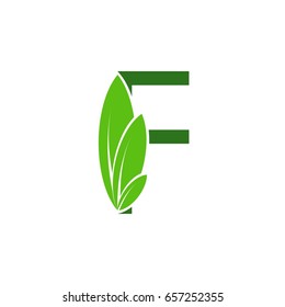 letter f with leaf logo