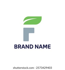 Letter F leaf Logo Concept