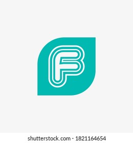 Buchstabe F Leaf Logo Design Template Element