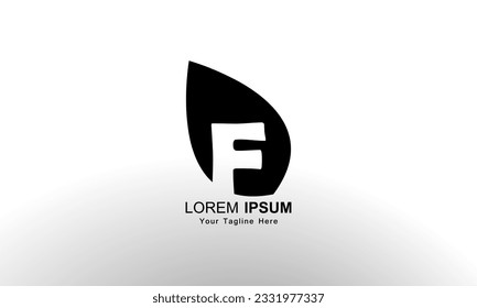 Letra F elementos de diseño de iconos de logotipo de hoja de cálculo