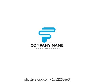 Letter F line logo design. Linear creative minimal monochrome monogram symbol. Universal elegant vector sign design. Premium business logotype. Graphic alphabet symbol for corporate business identity