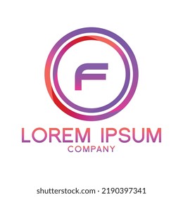 Letter F line logo design.Creative minimal linear monogram symbol. Universal elegant vector sign design. Premium type of business logo. Graphic alphabet symbol for technology identity