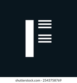 Letter F Lines Minimal Business Logo and Icon | F Letter Typography Symbol Monogram