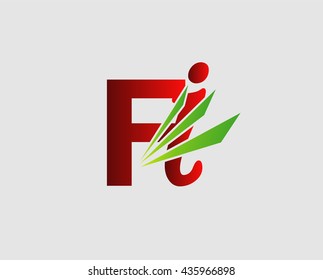 Letter F and i logo
