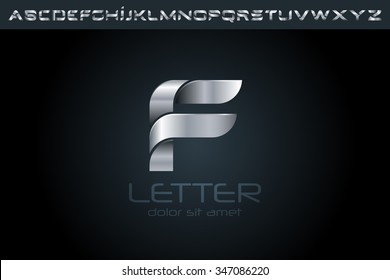 Letter F Logo, alphabet logo design.