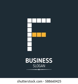 Letter F logo. Alphabet logotype vector design.