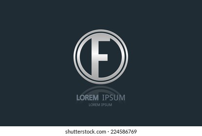 Letter F logo. Alphabet vector logotype design.