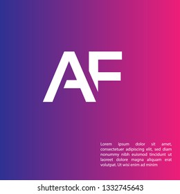 letter A and letter F logo concept. AF logo design. Designed for your web site design, logo, app, UI