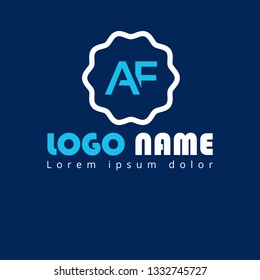 letter A and letter F logo concept. AF logo design. Designed for your web site design, logo, app, UI