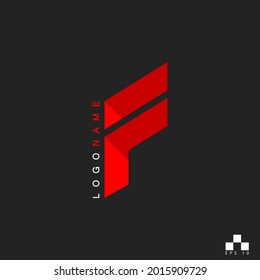 Logo de la letra F. Monograma creativo para promoción de marca, logotipo de negocios minimalista. Elemento de plantilla del vector de diseño.