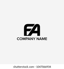 letter F and A logo design