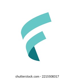 Buchstabe F Logo-Design. Abstraktes F-Logo-Design