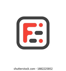 Der Buchstabe F Logo Design für Anwendungssymbole auf Smartphones. Vektorgrafiken für Unternehmen, Unternehmen oder Marken