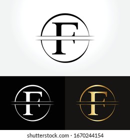 Letter F Logo Design mit kreativer, moderner Vektorillustration Vorlage. Kreative abstrakte Buchstabenfolge für Logo-Vektorillustration