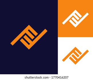Diseño del logotipo de la letra F F. símbolo monocromo creativo mínimo. emblema vectorial universal elegante. Logotipo de negocio premium. Símbolo gráfico del alfabeto para identidad corporativa