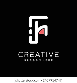 Letter F logo design with creative concept Premium Vector