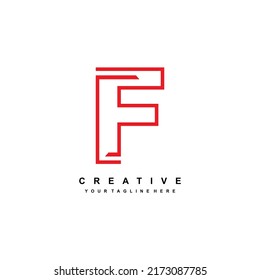 
Letter F logo design with elegant and luxurious style. Red line shape. suitable for Business Logo, Technology, company, etc. Logo Template Elements. initial letter F logo. F design