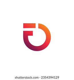 Letter F logo design element vector with modern style
