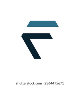 Letter F logo design element vector with modern style