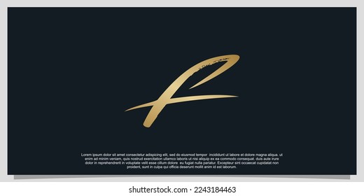 Letter F logo design gradient luxury design illustration Premium Vector