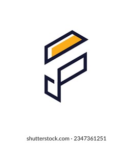 Letter F logo design icone element for initial or business