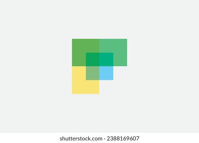 Letter F logo design illustration vector template