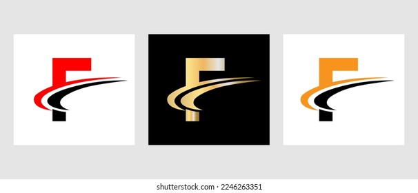 Letter F Logo Design For Marketing And Finance Business. Initial F Logotype Sign