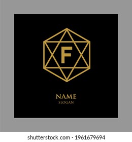 Letter "F" logo design. Minimum creative. Design of an elegant universal vector sign. Premium business logotype. Graphic alphabet symbol for company business identity