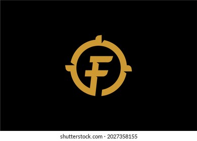 Diseño del logotipo de la letra F. Símbolo abstracto de la letra F del monograma. Icono de vector de tipo F.