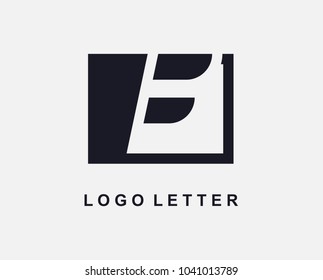 Letter F Logo Design With Square