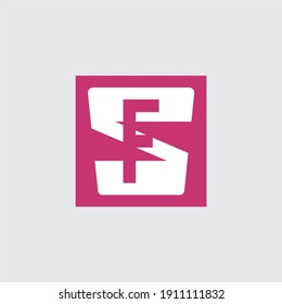 Letter F Logo Design With Square
